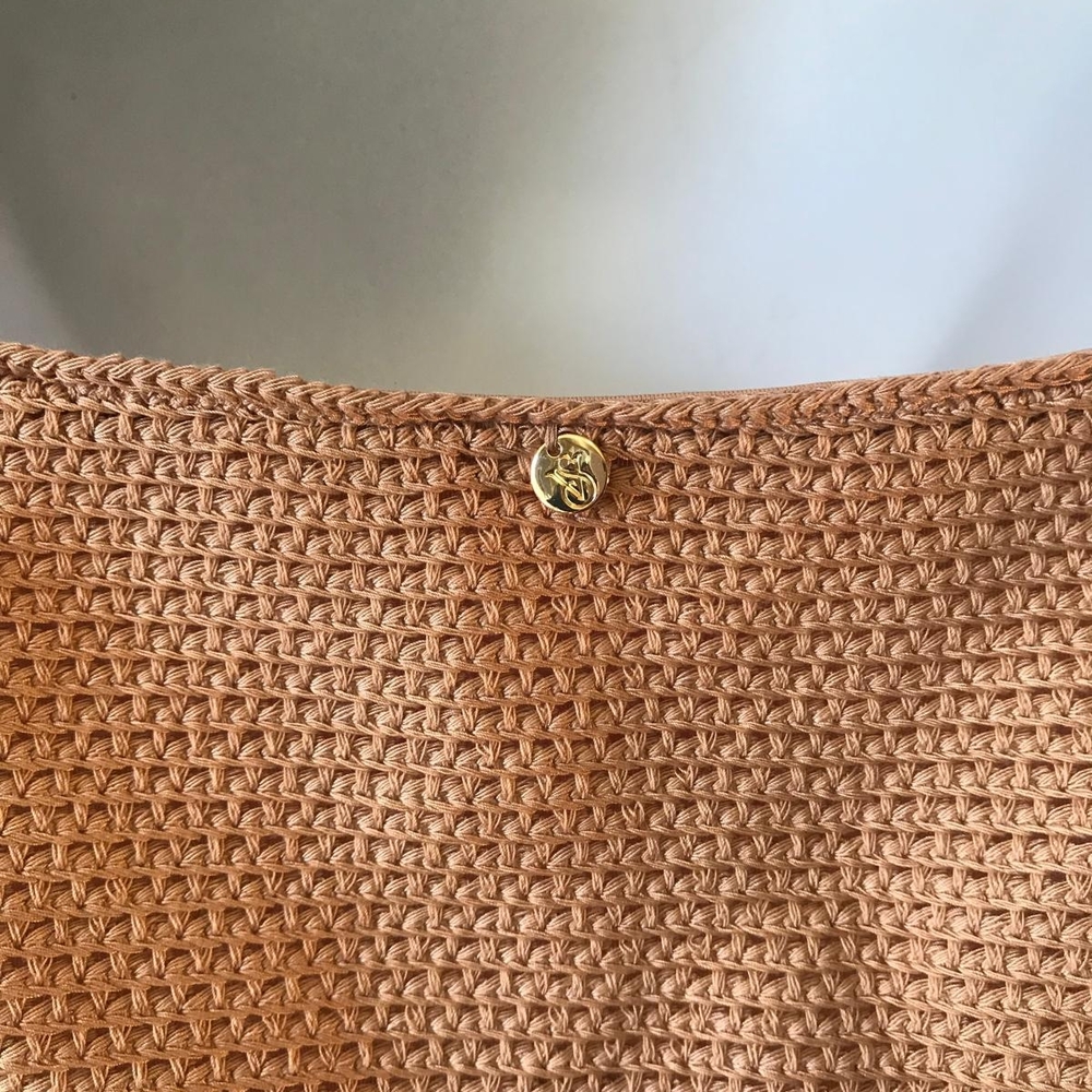 Victoria's Secret Tan Crochet One-Piece Swimsuit - Picture 6 of 7